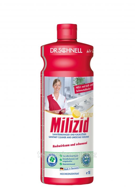 MILIZID (citro, mint, cool breeze, tropical) Средство для очистки санитарных зон и удаления отложений, в ассортименте - 12 шт/уп