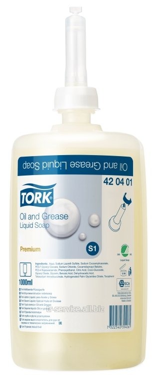 S1 - Tork жидкое мыло-очиститель для рук от жировых и технических загрязнений - 1 л, 6 шт/кор
