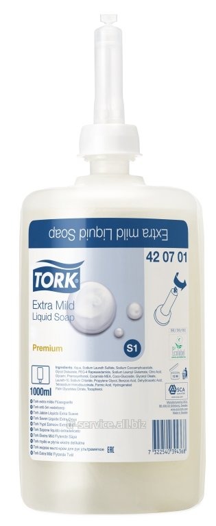 S1 - Tork жидкое мыло ультра-мягкое - 1 л, 6 шт/кор