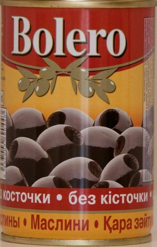 Оливки черные без косточки Bolero