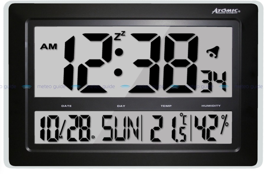 Электронные настенные/настольные часы-будильник Atomic W639181-Black