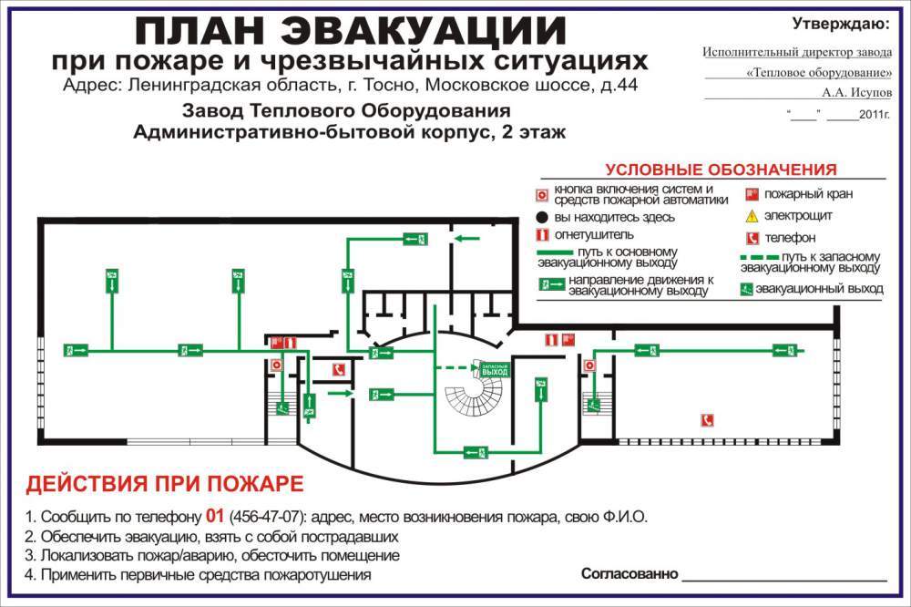 План эвакуации А2 бумажный