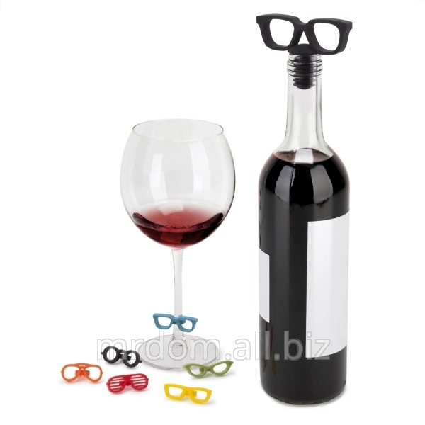 Пробка для бутылки и маркеры для стаканов glasses (896708)