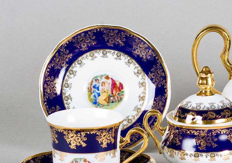 Сервиз кофейный 15предм. чаш. 0,15л, форма мэри энн, 0179, фарфор, leander (654621)