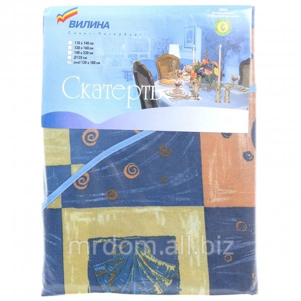 Скатерть х/б 130х180см овальная (790430)