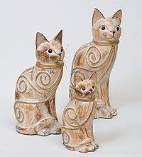В1-0346 статуэтка кошка (35,30,20 см.), набор 3 шт. (784704)