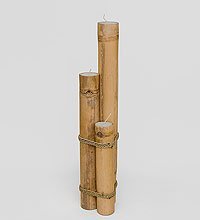 70-003 подсвечник бамбук со свечой 80 см (874896)