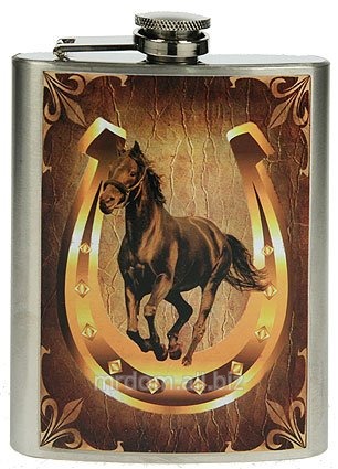 Фляжка подарочная подкова на удачу 8oz (851374)