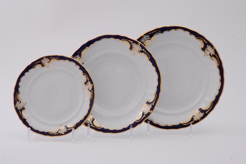 Набор тарелок 18предм.с тарел.дес. 19см, форма сабина, 1357, фарфор, leander (655420)