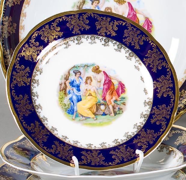 Набор тарелок мелких 6 шт. 19см, форма мэри энн, 0179, фарфор, leander (655482)