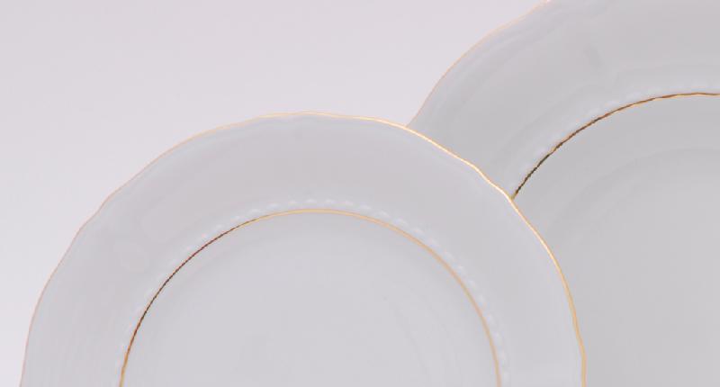 Набор тарелок мелких 6 шт 25см, форма сабина, 1139, фарфор, leander (655475)