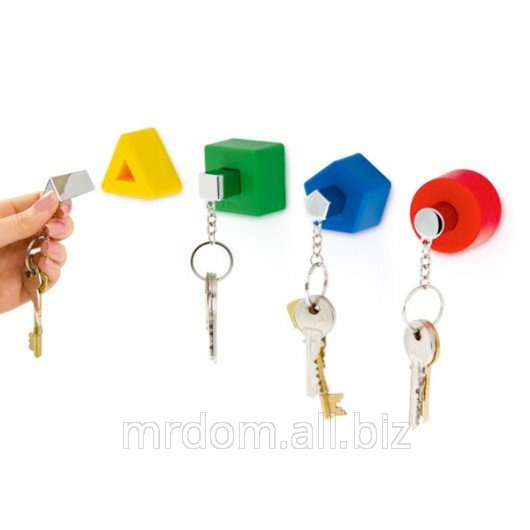 Настенные держатели для ключей с брелками shapes 4 шт. разноцветные (924205)