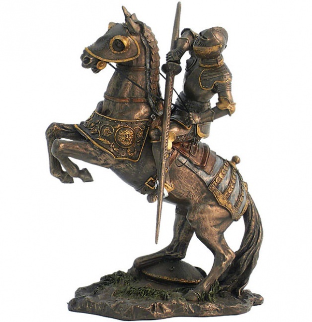 SR73736 Статуэтка Рыцарь на коне с копьем h.26см (926624)