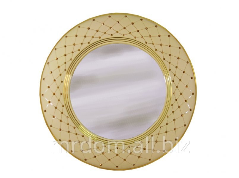 Зеркало настенное круглое Murano Cream Gold (923437)