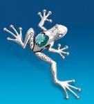 AR-1277/ 1g фигурка "лягушка тропическая" посереб. с цв.кр. (юнион) (778983)