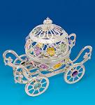 AR-1321/ 2 фигурка-шкатулка "карета" посеребр. с цв.кр. (юнион) (867826)