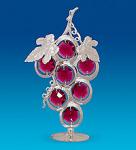 AR-1322/ 2 фигурка "гроздь винограда" посеребр. с цв.кр. (юнион) (867444)