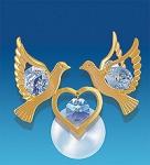 AR-3674/ 2 фигурка на липучке "сердечко с голубями" (юнион) (778306)