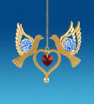 AR-3670/ 1 подвеска "сердечко с голубями" с цв.кр. (юнион) (888255)