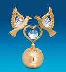 AR-3674/ 4 фигурка на шаре "сердечко с голубями" (юнион) (779033)