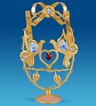 AR-4010/ 2 композиция "голуби с сердцем в яйце" с цв.кр. (юнион) (778156)