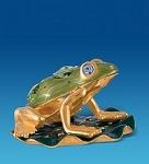 AR-4025/ 1 фигурка "лягушка на листе" новая с эмалью с цв.кр. (юнион) (778154)