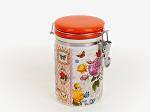 Банка для сыпучих продуктов (клипс) "Лето в Европе" d=10см. h=18см. v=900мл. (подарочная упаковка) (938944)
