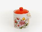 Банка для сыпучих продуктов + ложка "Лето в Европе" d=11см. h=14см. v=700см. ложка l=8см. (подарочная упаковка) (938934)