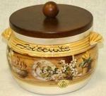 Банка для сыпучих продуктов с деревянной крышкой (большая) "кантри0" (630736)