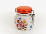 Банка для сыпучих продуктов (клипс) "Лето в Европе" 11*7,5*12,5см. v=500мл. (подарочная упаковка) (938951)