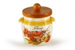 Банка для сыпучих продуктов с деревянной крышкой (мука) "маки" (694860)