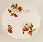 Блюдо для торта "белая камелия" (673836)