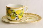 Чашка на маленьком подносе "итальянские лимоны" (684205)
