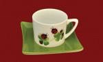 Чашка с блюдцем "божья коровка" (646296)