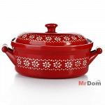 Кастрюля керамическая с крышкой, объем 3 л (939704)