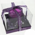 Подсвечник пурпурный блеск на 1 свечу 14*14*11см (851639)