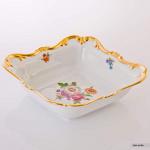 Салатник "Мейсенский букет 1042" 22см. квадратный (940626)