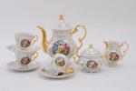 Сервиз кофейный 15 предм. 0,15л, форма сабина, 0676, фарфор, leander (654608)