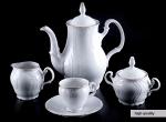Сервиз кофейный "Бернадот белый" на 6перс.15пред. (937109)