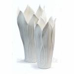 Ваза декоративная "белые листья" большая (847061)