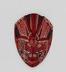 10-007 маска "райская птица" (батик, о.ява) красн. 20см (889126)