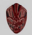 10-006 маска "райская птица" (батик, о.ява) красн. 25см (889125)