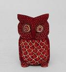 10-019 фигурка "сова" (батик, о.ява) красн. 10см (889130)