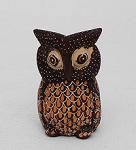10-020 фигурка "сова" (батик, о.ява) корич. 10см (889131)