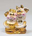 15680 фигурка гипсовая "чертова парочка" зол. (799060)