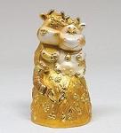 15785 копилка гипсовая "пара быков на стоге" зол. (779246)