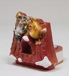 15836 подсвечник гипсовый "коты на крыше" (779291)