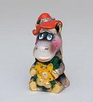 15977 фигурка гипсовая "лошадь анфиса в шляпе" эк. (852057)