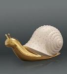 AHura- 07 фигура "улитка белая" с кристаллами сваровски (784186)