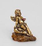 Фигурка "ангел на облаке" (латунь, янтарь нат.) (871277)